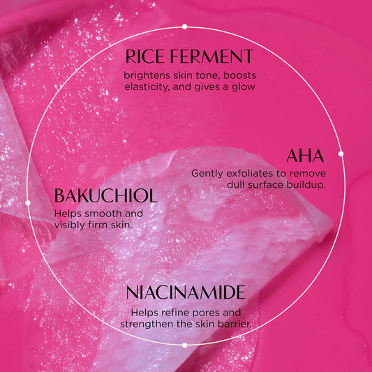 OLIVIAUMMA Milky Resurfacing + Brightening Toner Pads and Face Treatment with Bakuchiol and Niacinamide