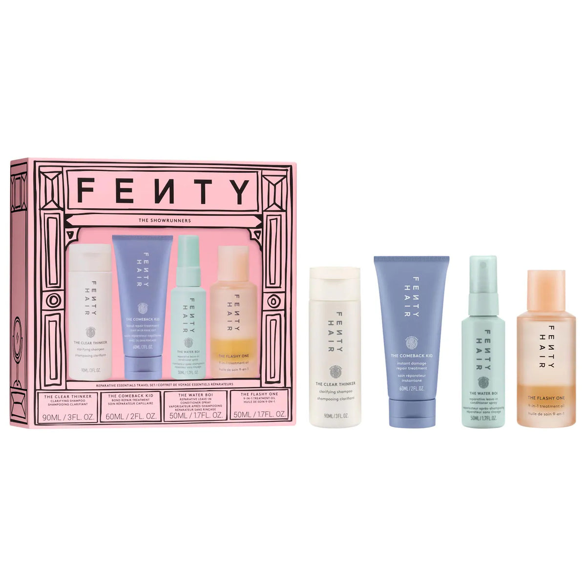 Fenty Beauty The Showrunners 4-Piece Reparative Mini Hair Gift Set