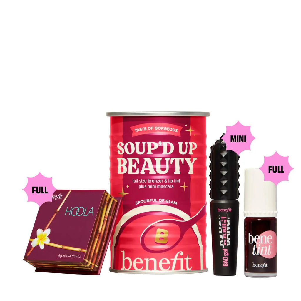 Benefit Cosmetics Soup'd Up Beauty - Benetint, Hoola Bronzer and Mini BADgal BANG! Trio