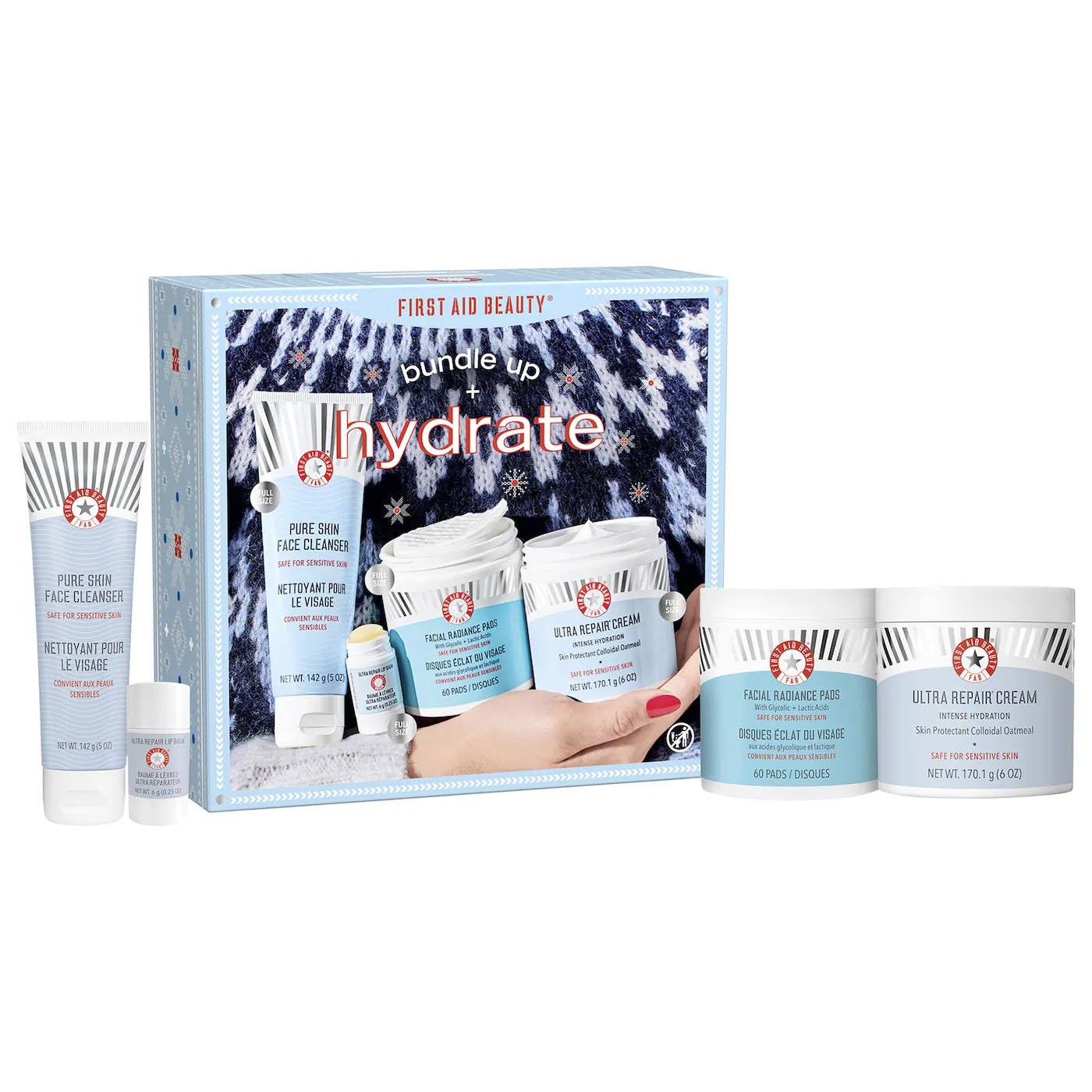 First Aid Beauty Bundle Up + Hydrate - Full Face Routine Holiday Gift Set