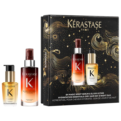 Kérastase - Iconic Hair Heroes Gift Set: 8H Magic Night Serum & Mini Elixir Ultime Hair Oil