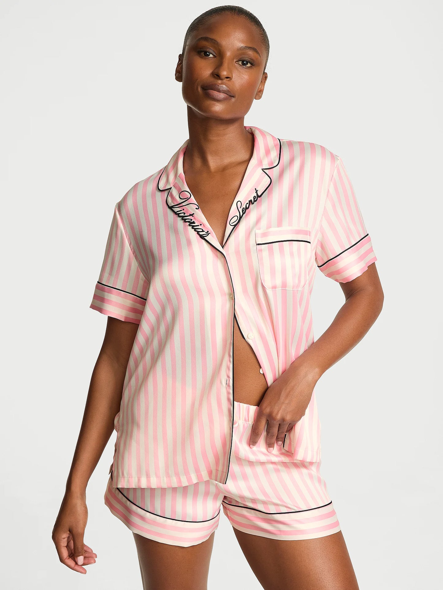 Victoria's Secret Signature Satin Short Pajama Set
