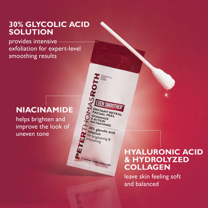 Peter Thomas Roth  Even Smoother™ Instant Reveal Facial Peel 8 cotton swabs / pack مقشر الوجه الفوري