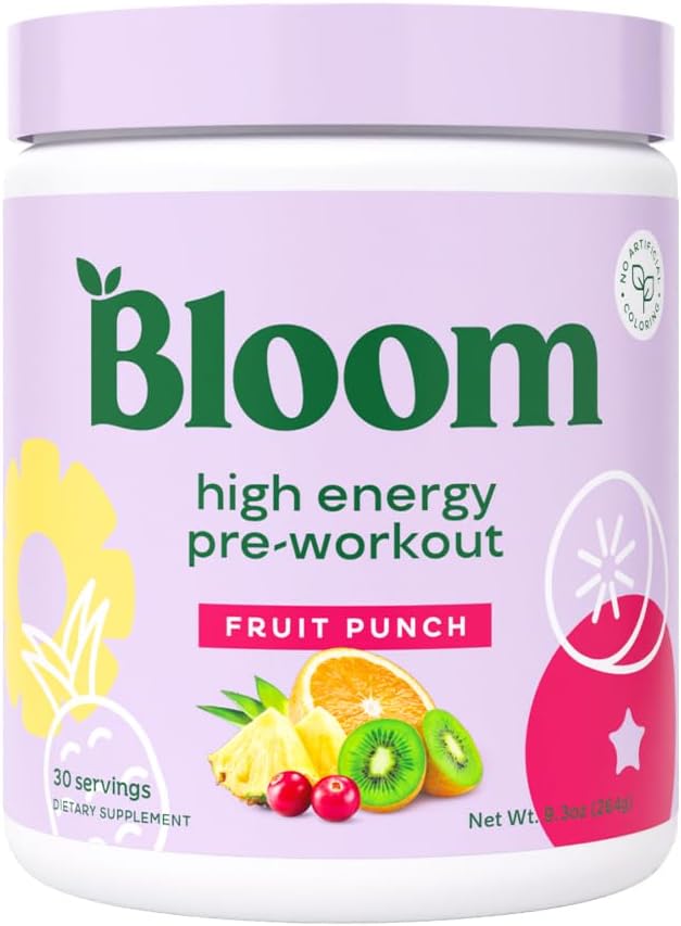 Bloom Nutrition High Energy Pre Workout Powder