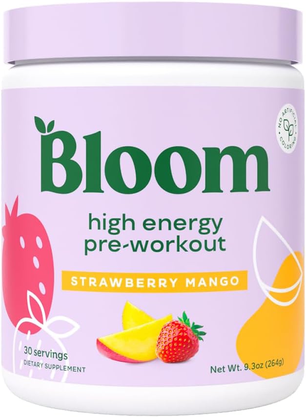 Bloom Nutrition High Energy Pre Workout Powder
