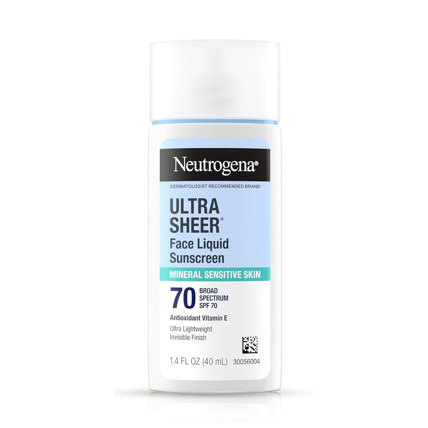 Neutrogena Ultra Sheer Mineral Face Liquid Sunscreen SPF 70, Broad Spectrum UVA UVB for Sensitive Skin