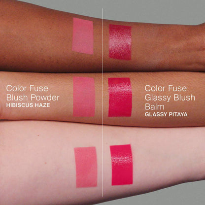 HAUS LABS  Color Fuse Glassy Blush Balm Stick + Powder Blush Set