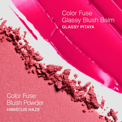 HAUS LABS  Color Fuse Glassy Blush Balm Stick + Powder Blush Set