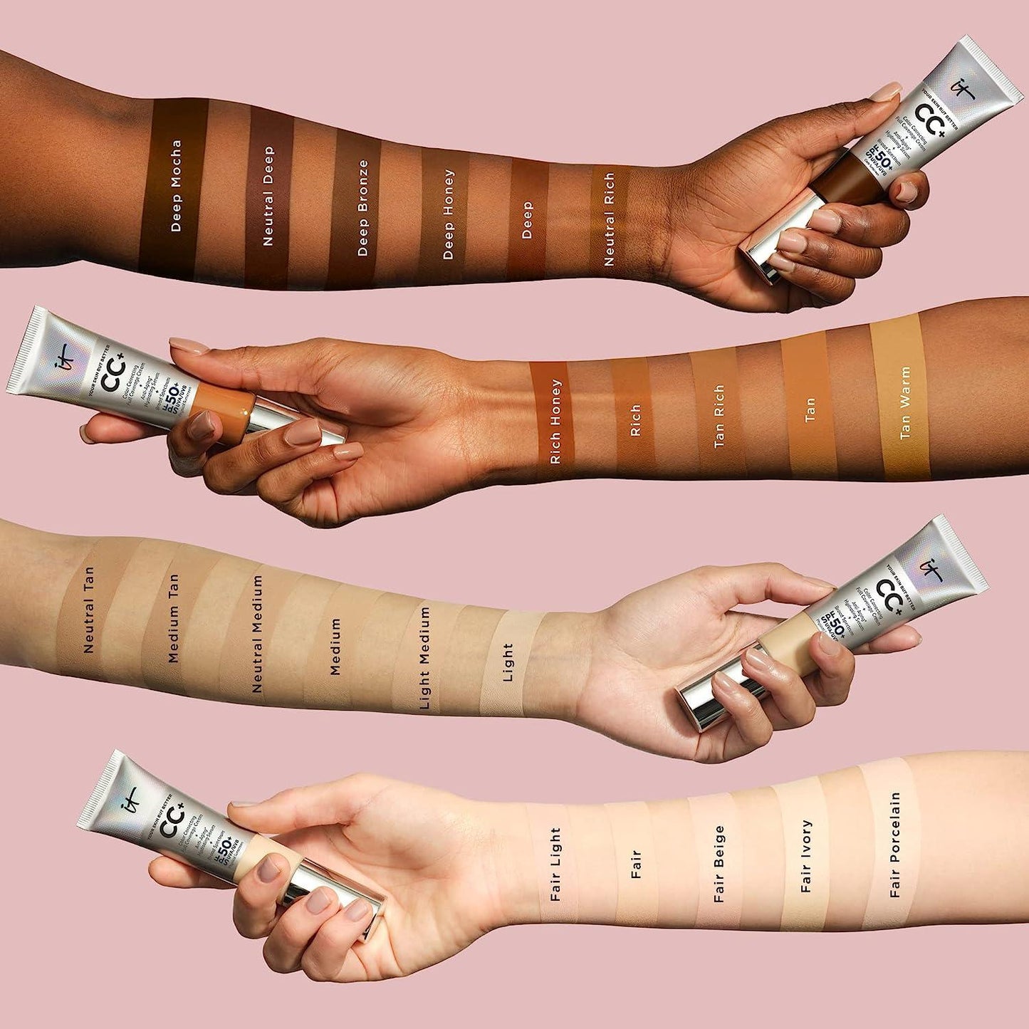 CC+ Cream Full-Coverage Foundation with SPF 50+ - It Cosmetics