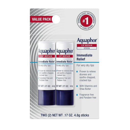 Aquaphor Lip Repair Stick, Lip Protectant, Moisturizing Lip Balm Multipack