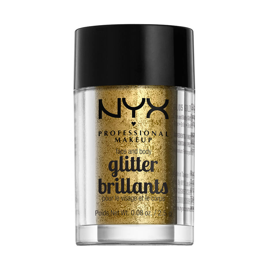 NYX PROFESSIONAL MAKEUP Face & Body Glitter, Gold