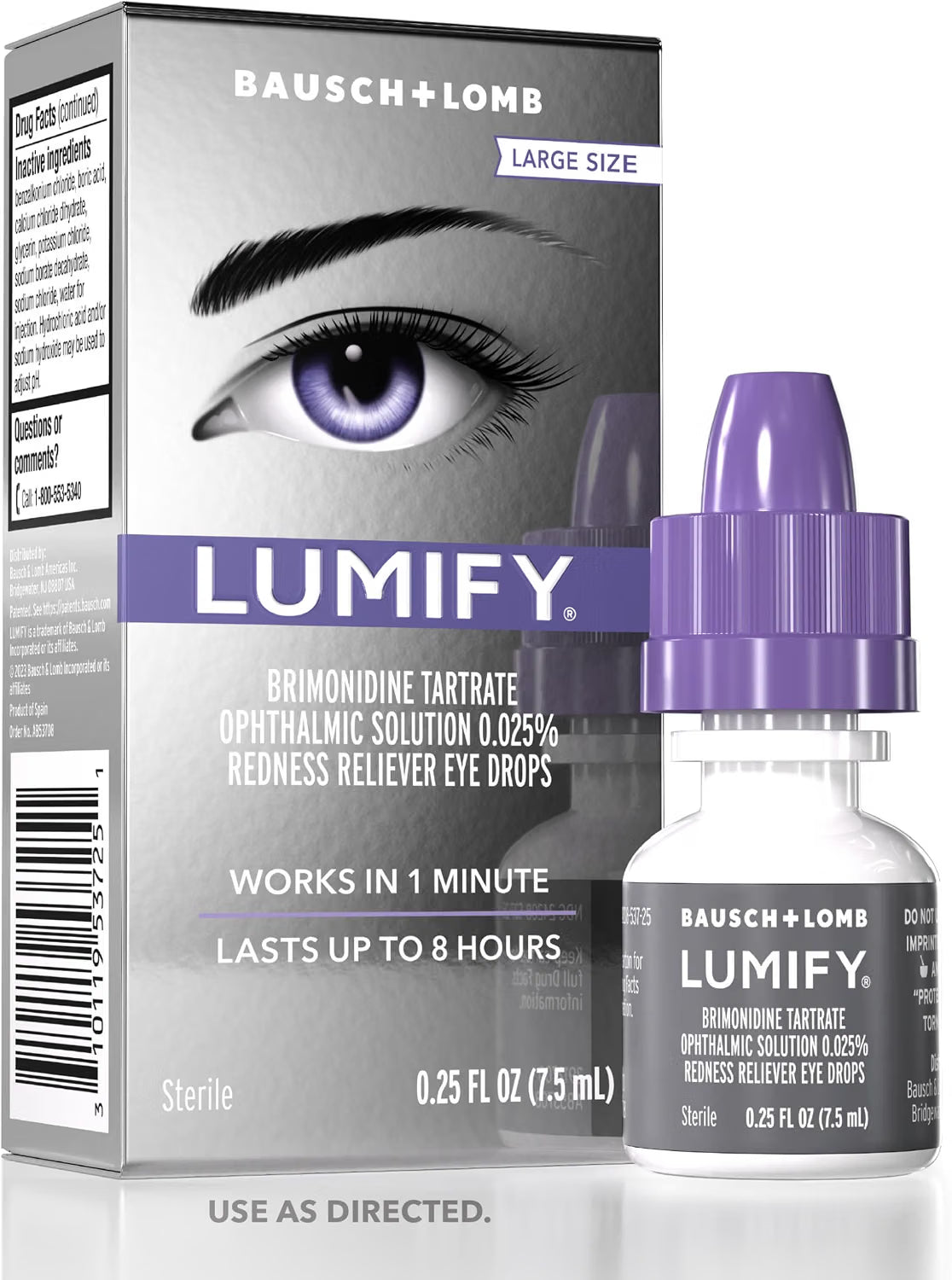Lumify Redness Relief Eye Drops, Whiter & Brighter Looking Eyes