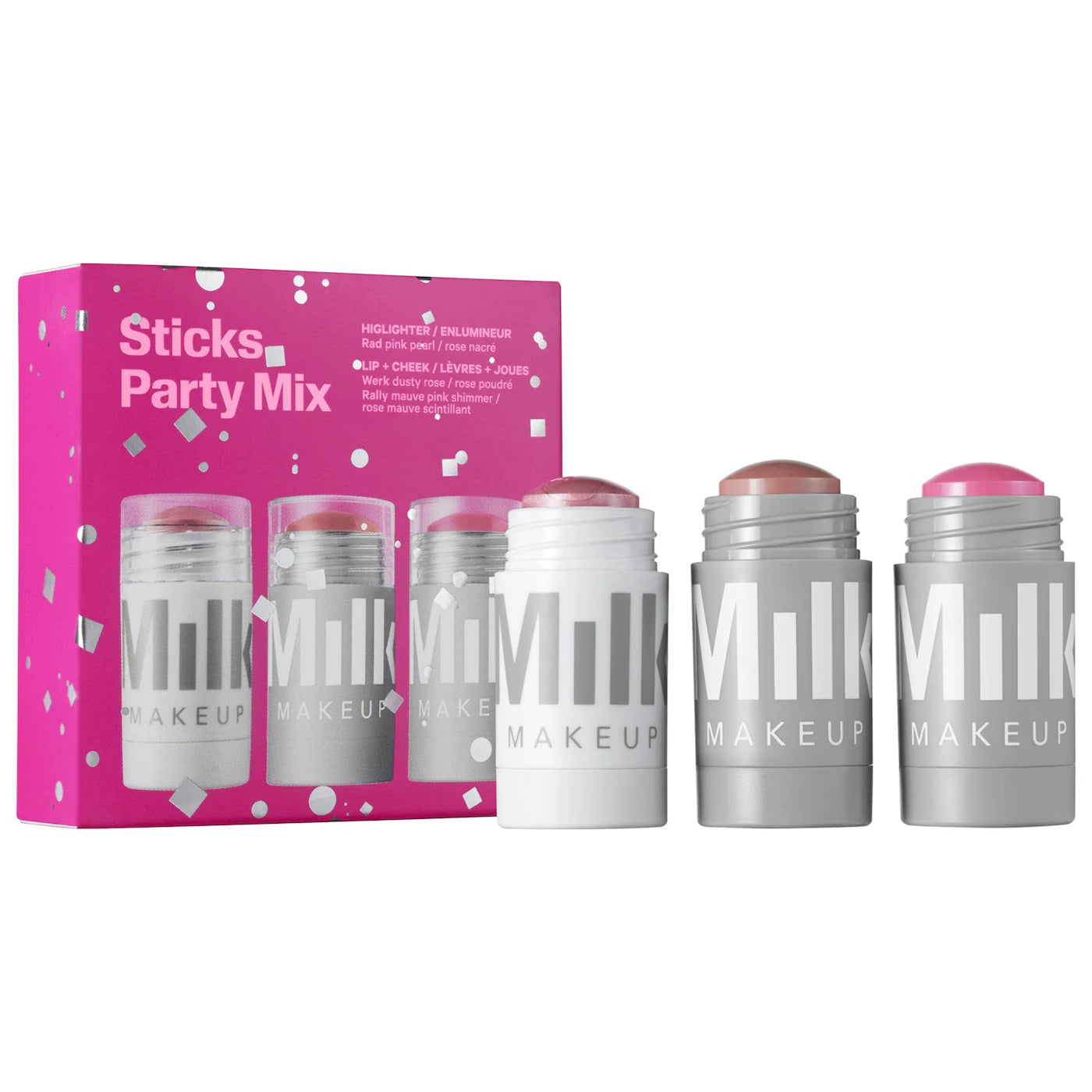 MILK MAKEUP  Sticks Party Mix Cream Blush + Highlighter Set