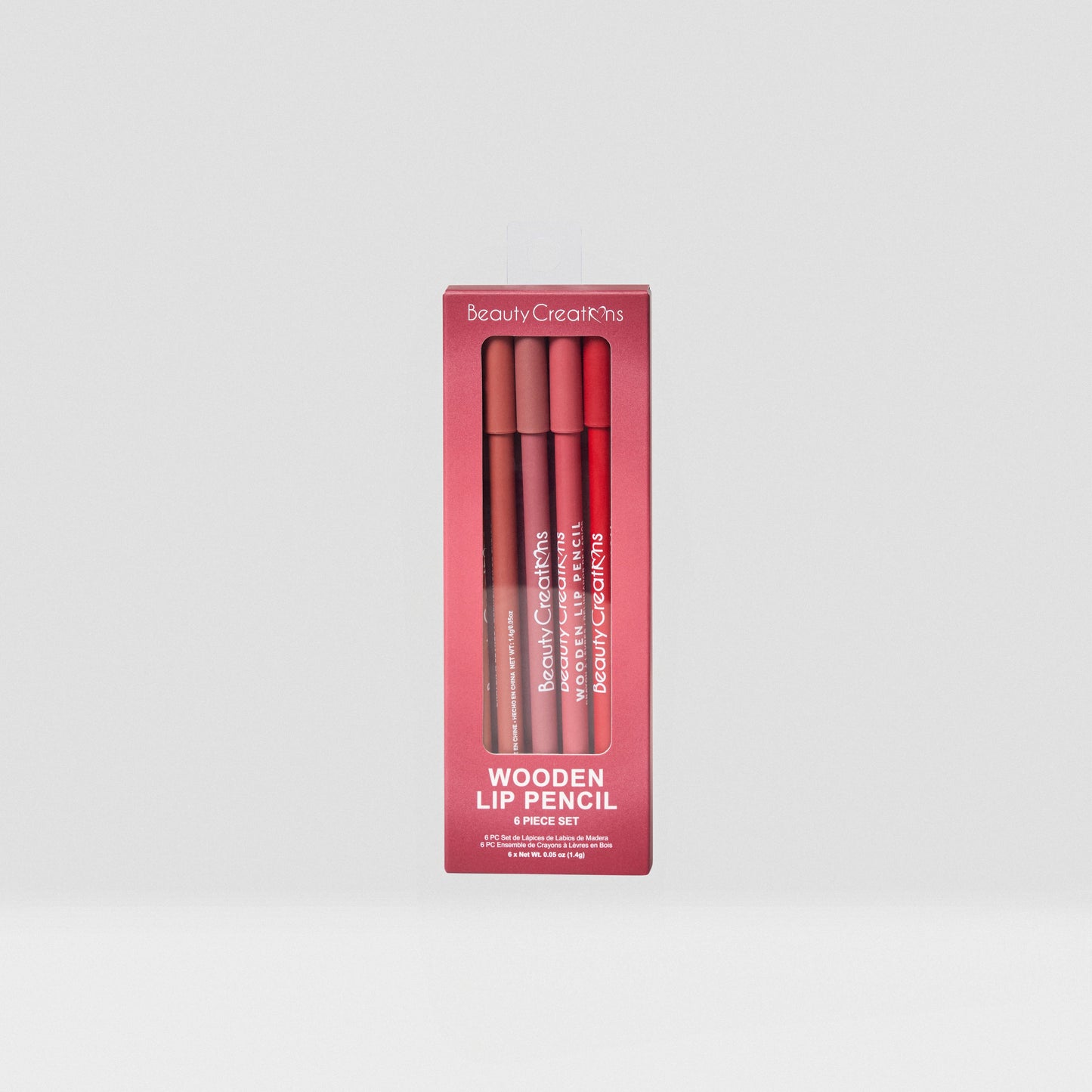 Beauty Creations Wooden Lip Pencil 6 Pc Set