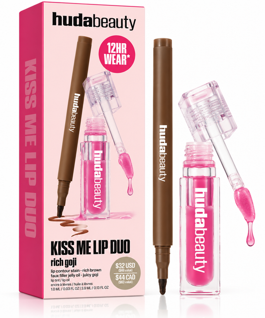 Huda Beauty Kiss Me Lip Duo – Rich Goji