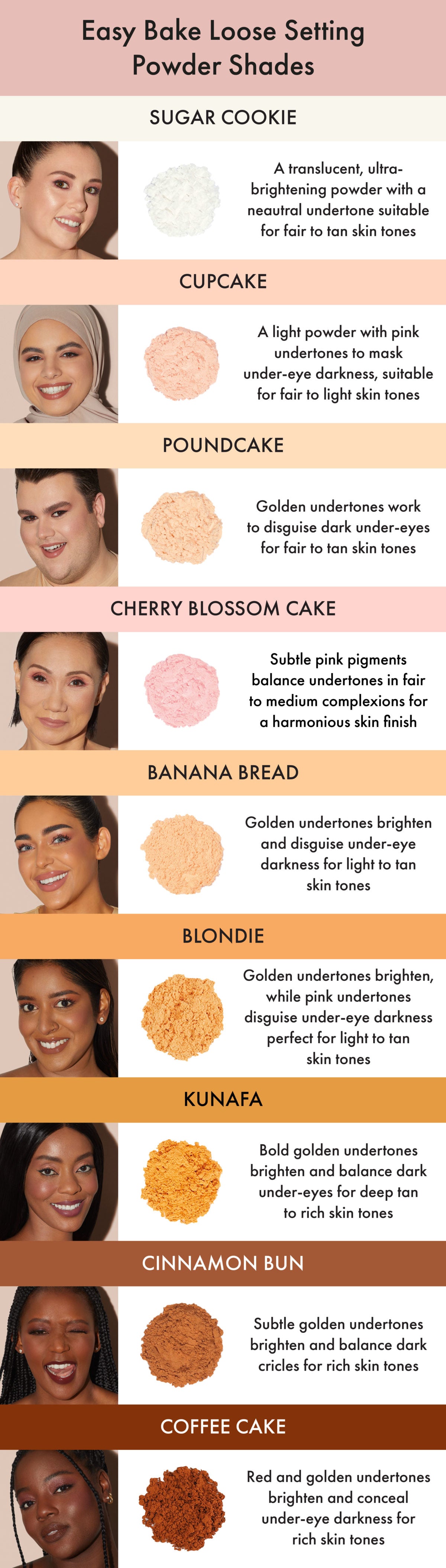 HUDA BEAUTY Easy orders Bake Loose Baking and Setting Powder Shade POUND CAKE FULL SIZE