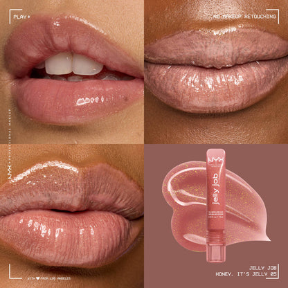 NYX Professional Makeup Jelly Job, Full-Bodied Shine Gloss, Lip-Smoothing Shine