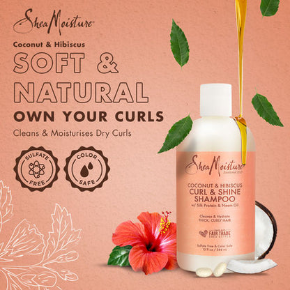 SheaMoisture Coconut Hibiscus Curling Shampoo 384 ml