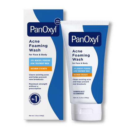 PanOxyl Acne Foaming Wash Benzoyl Peroxide 10% Maximum Strength Antimicrobial