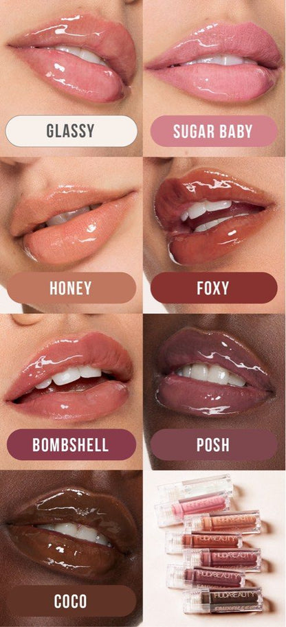 Huda Beauty Faux Filler Shiny Non-Sticky Lip Gloss