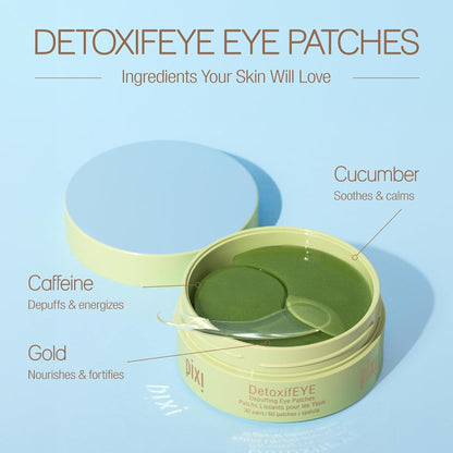 Pixi DetoxifEYE Hydrogel Under-Eye Patches - 60 pads