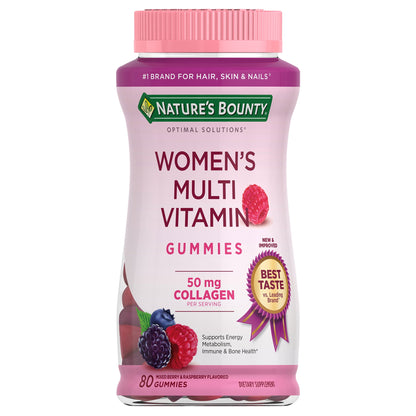 Nature’s Bounty Women's Multivitamin Gummies, Raspberry Flavored, 80 Gummies