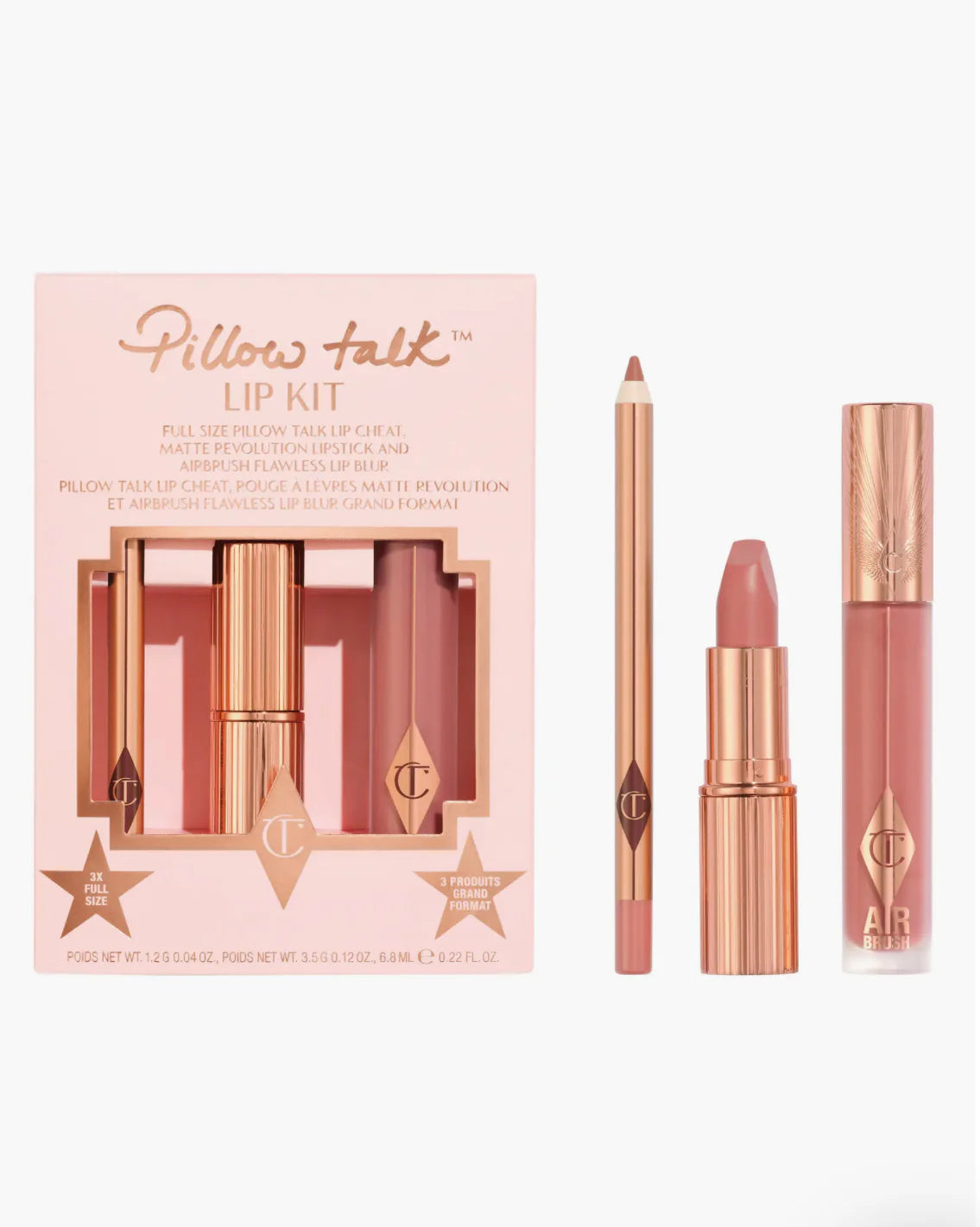 CHARLOTTE TILBURY Pillow Talk Lip Kit Full Sizes