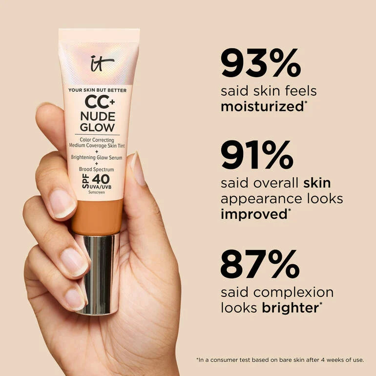 CC+ Nude Glow Lightweight Foundation + Glow Serum with SPF 40 - It Cosmetics