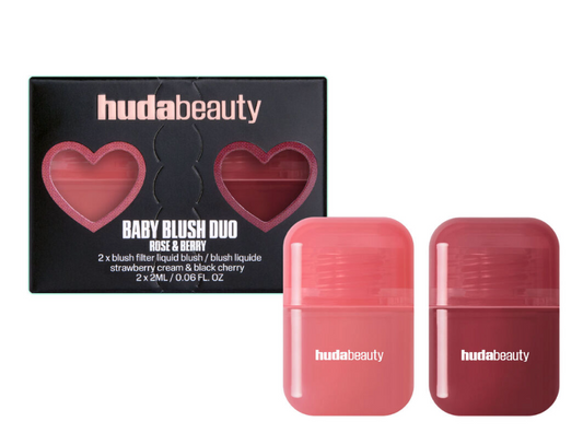 HUDA BEAUTY Baby Blush Duo Rose And Berry