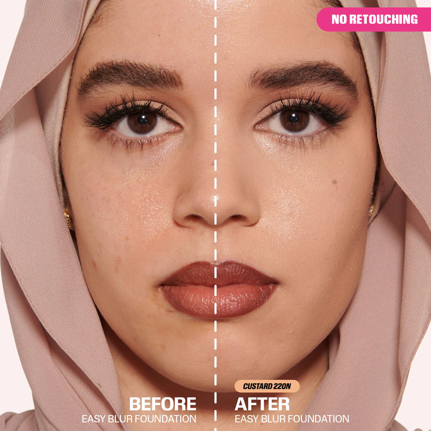 HUDA BEAUTY Easy Blur Natural Airbrush Foundation with Niacinamide