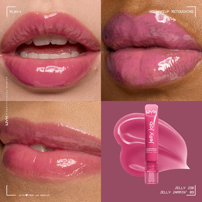 NYX Professional Makeup Jelly Job, Full-Bodied Shine Gloss, Lip-Smoothing Shine
