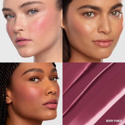 MAKEUP BY MARIO  Soft Pop Plumping Cream Blush Veil Berry Punch - soft plum