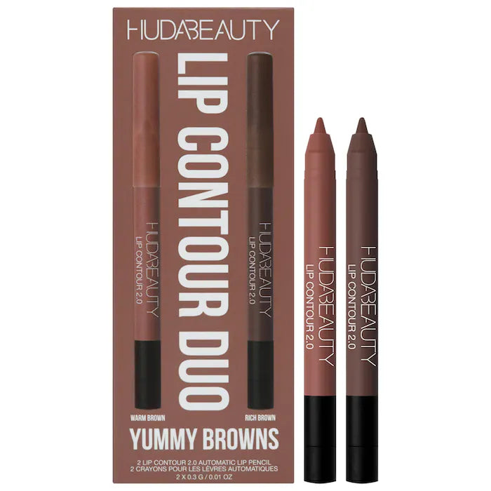 HUDA BEAUTY Mini Lip Liner Contour Set - Yummy Browns