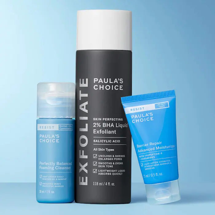 Paula's Choice Build Your Barrier Kit with 2% BHA, Foaming Cleanser, & Barrier Repair Moisturizer
