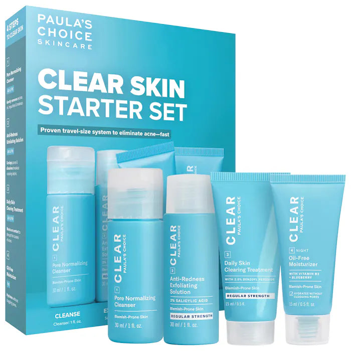 Paula's Choice Mini CLEAR Skin Starter Set with Salicylic Acid and Benzoyl Peroxide