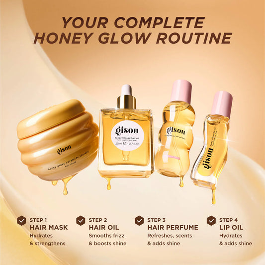Gisou Glow All The Way: ערכת מתנה לשיער ולשפתיים