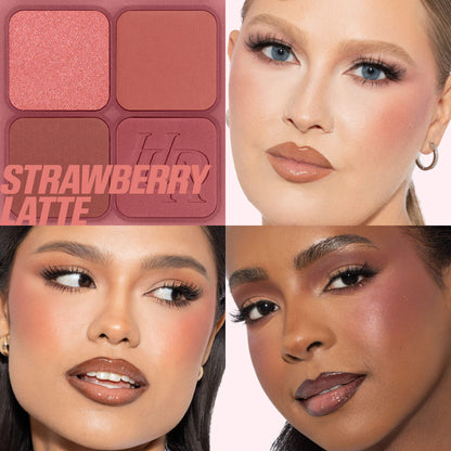 HUDA BEAUTY  Blush Filter Blurring Blushlighters Palette Strawberry Latte