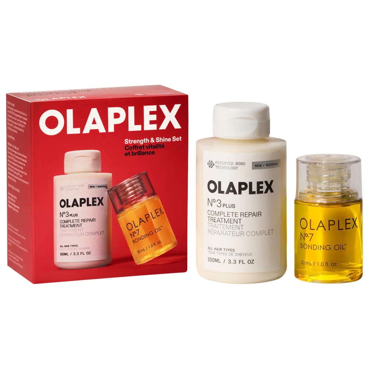 Olaplex No. 3PLUS Hair Treatment & No.7 Hair Oil Frizz Control Gift Set