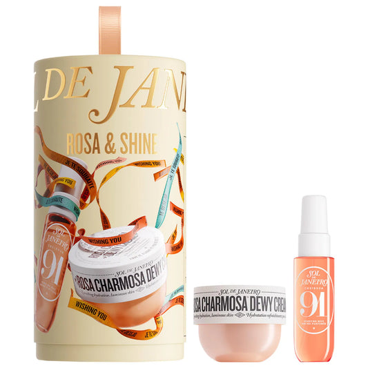 Sol de Janeiro  Rosa & Shine Dewy Body Cream & Floral Gourmand Fragrance Duo
