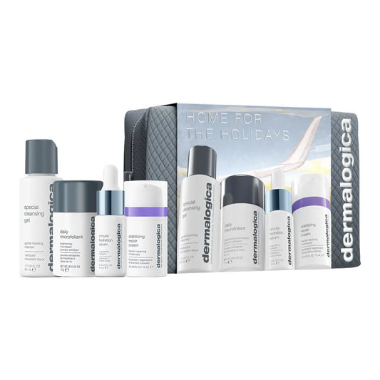 Dermalogica Home For The Holidays Set - שגרת טיפוח חיונית להרגעת העור, הפחתת אדמומיות והענקת לחות