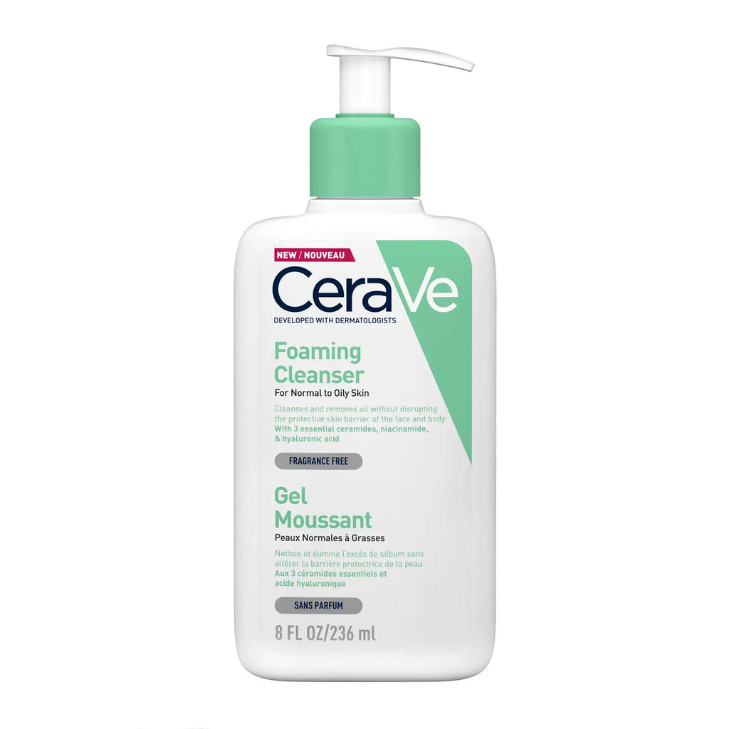Cerave Foaming Cleanser With Ceramide For Normal & Oily Skin Face Body 236ml