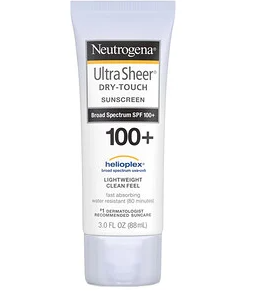 Neutrogena, Ultra Sheer, Dry-Touch Sunscreen SPF 100+, 3 fl oz (88 ml)