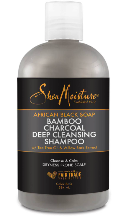 AFRICAN BLACK SOAP BAMBOO CHARCOAL DEEP CLEANSING SHAMPOO 384ml