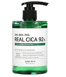 AHA/BHA/PHA Real Cica 92% Cool Calming Soothing Gel, 10.14 fl oz (300 ml)