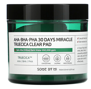 AHA/BHA/PHA 30 Days Miracle Truecica Clear Pad, 70 Pads, 4.22 fl oz (125 ml)