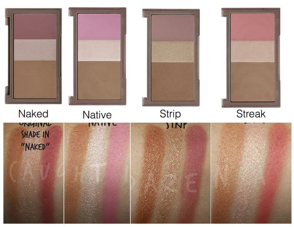 Naked Flushed blush palette STRIP