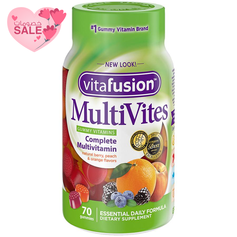 MutiVites, Complete Multivitamin, Natural Berry, Peach & Orange Flavors, 70 Gummies