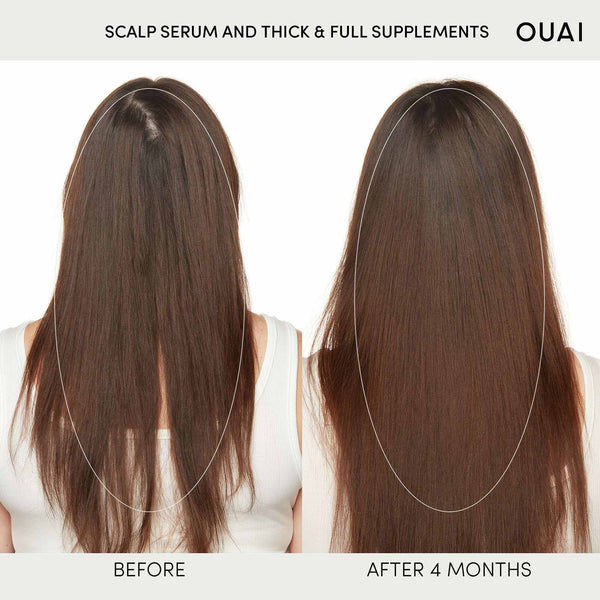 OUAI Hydrating Scalp Serum & Supplements Set for Healthy, Fuller Looking Hair