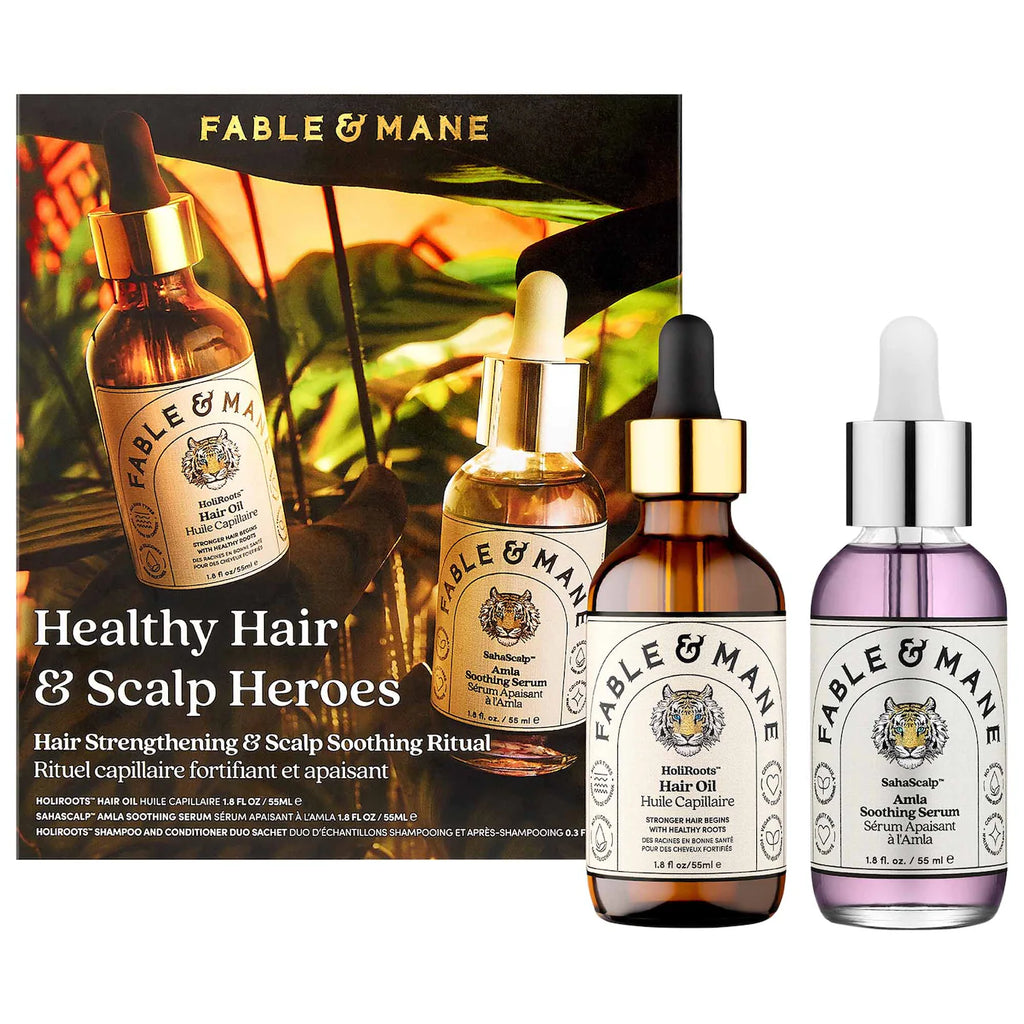 Fable & Mane HoliRoots™ Hair Oil and SahaScalp™ Serum Set